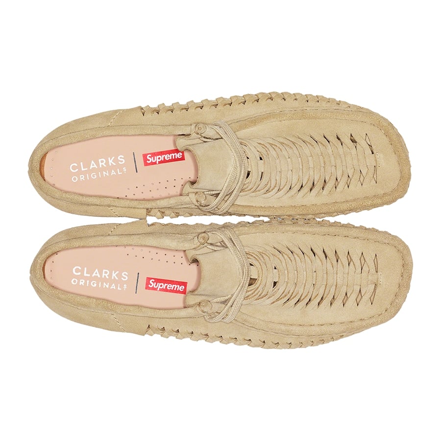 Details on Supreme Clarks Originals Woven Wallabee  from fall winter
                                                    2021 (Price is $178)