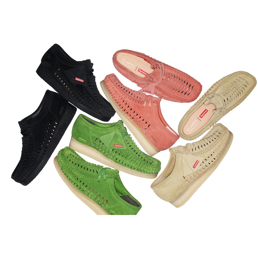 Supreme Supreme Clarks Originals Woven Wallabee releasing on Week 3 for fall winter 2021