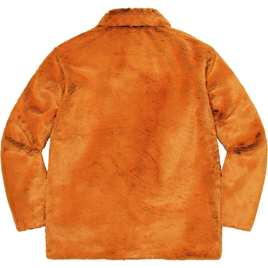 Details on 2-Tone Faux Fur Shop Coat Orange from fall winter
                                                    2021 (Price is $388)