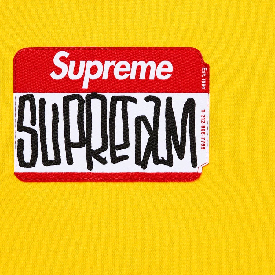 Details on Gonz Nametag S S Top Yellow from fall winter 2021 (Price is $68)