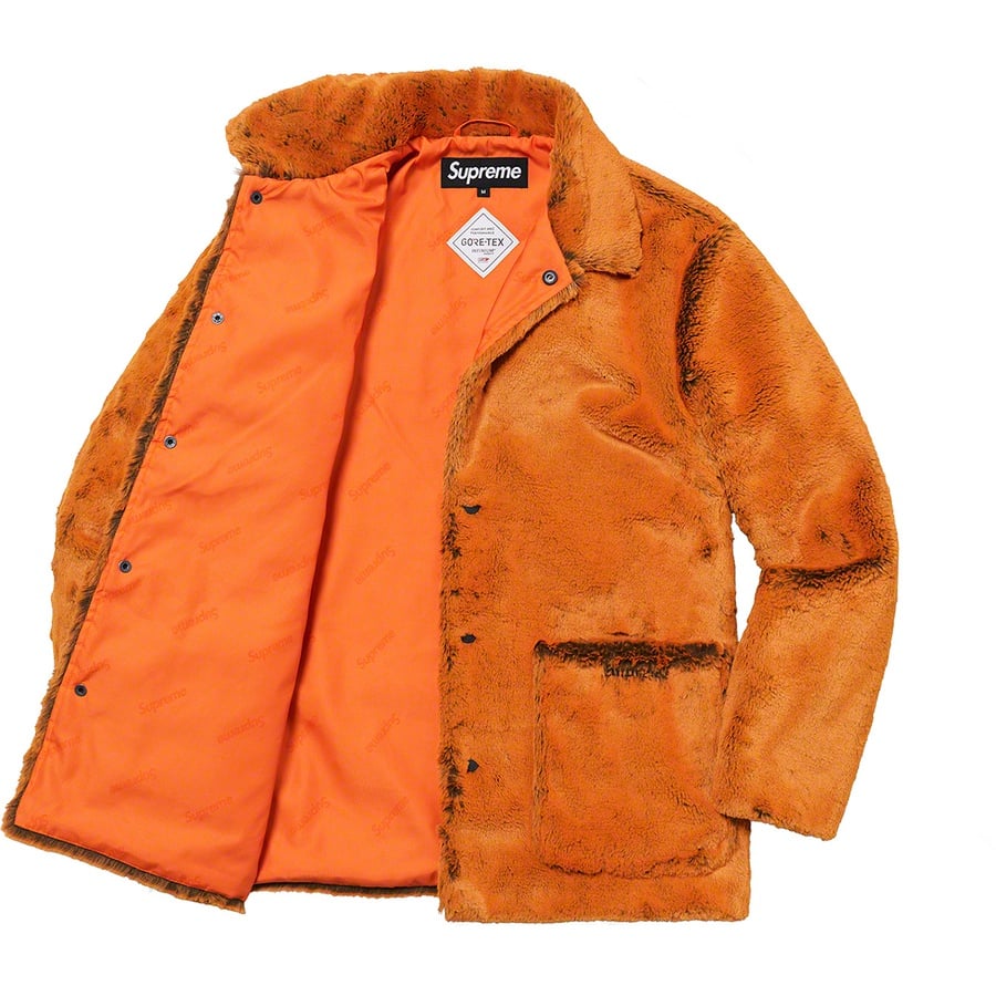 Details on 2-Tone Faux Fur Shop Coat Orange from fall winter
                                                    2021 (Price is $388)