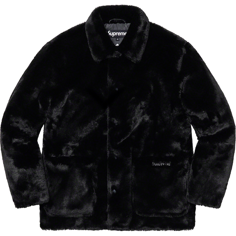 Details on 2-Tone Faux Fur Shop Coat Black from fall winter 2021 (Price is $388)