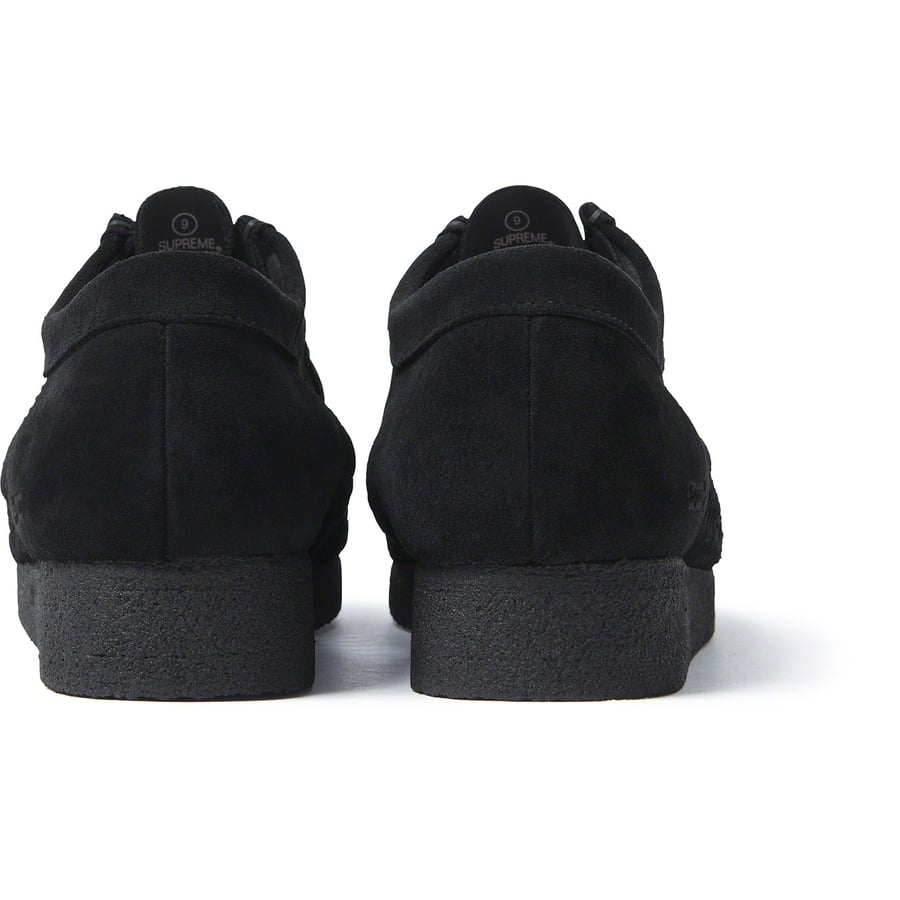 Details on Supreme Clarks Originals Woven Wallabee Black from fall winter
                                                    2021 (Price is $178)
