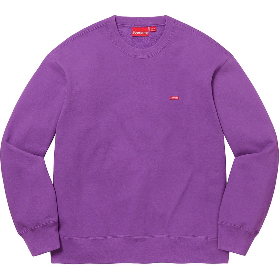 Details on Small Box Crewneck Violet from fall winter 2021 (Price is $138)