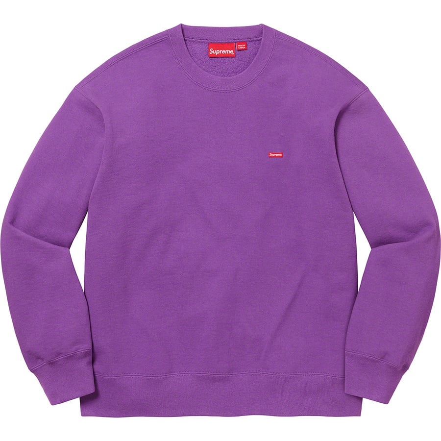 Details on Small Box Crewneck Violet from fall winter
                                                    2021 (Price is $138)