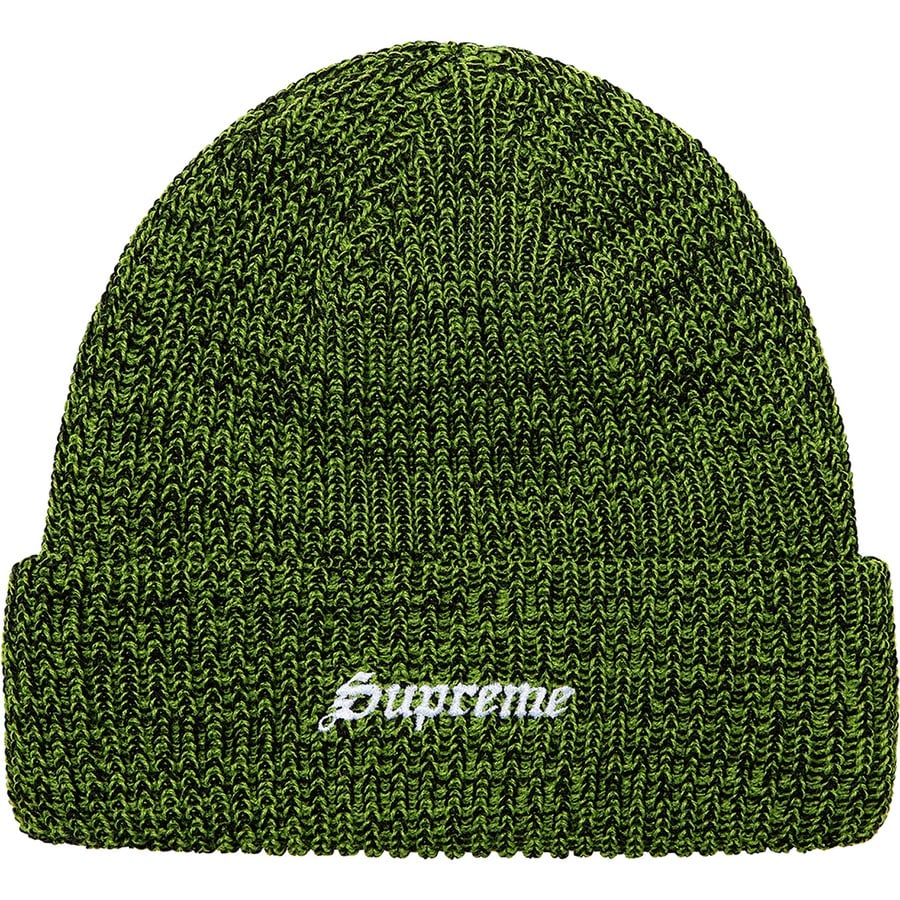 Details on Twisted Loose Gauge Beanie Green from fall winter
                                                    2021 (Price is $38)