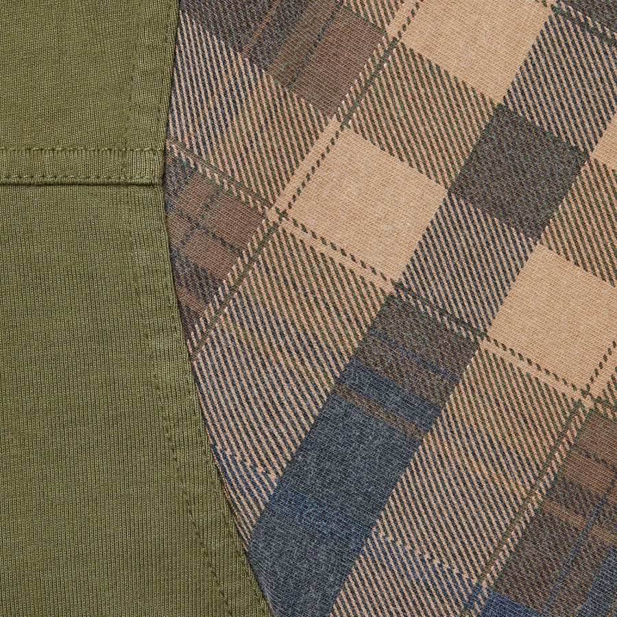 Details on Plaid Sleeve L S Top Light Olive from fall winter 2021 (Price is $88)