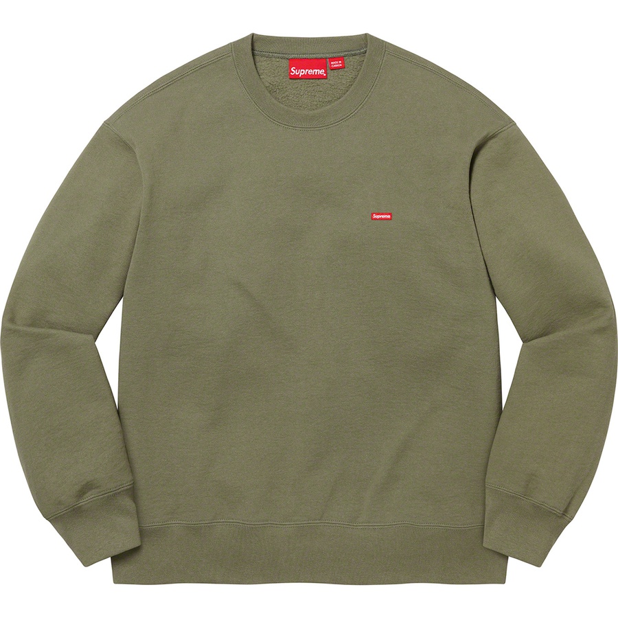 Details on Small Box Crewneck Light Olive from fall winter
                                                    2021 (Price is $138)