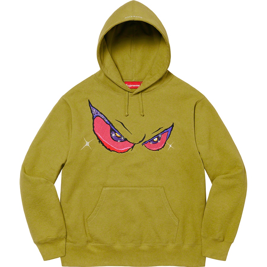 Details on Eyes Hooded Sweatshirt Moss from fall winter
                                                    2021 (Price is $168)