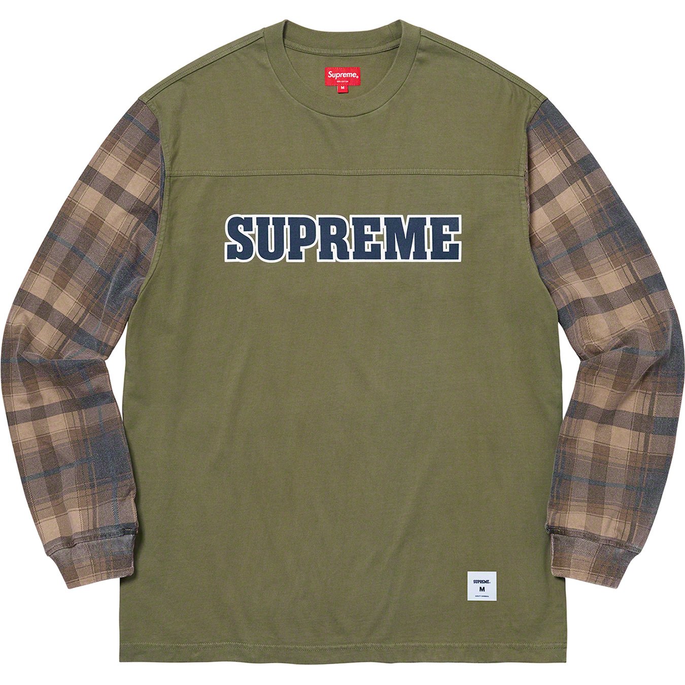 Plaid Sleeve L S Top - fall winter 2021 - Supreme