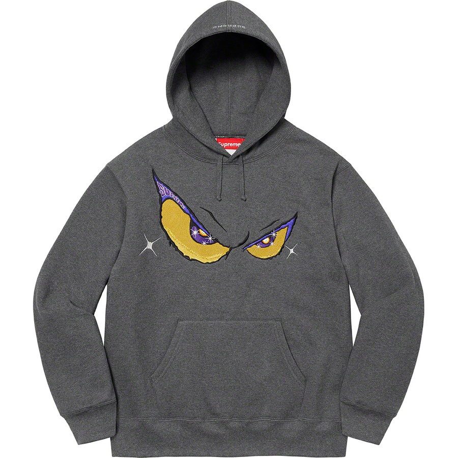 Details on Eyes Hooded Sweatshirt Charcoal from fall winter
                                                    2021 (Price is $168)