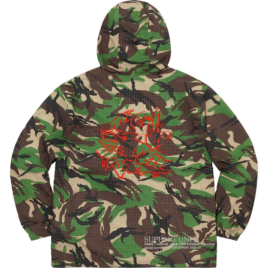 Details on Support Unit Nylon Ripstop Jacket Swirl Camo from fall winter
                                                    2021 (Price is $178)