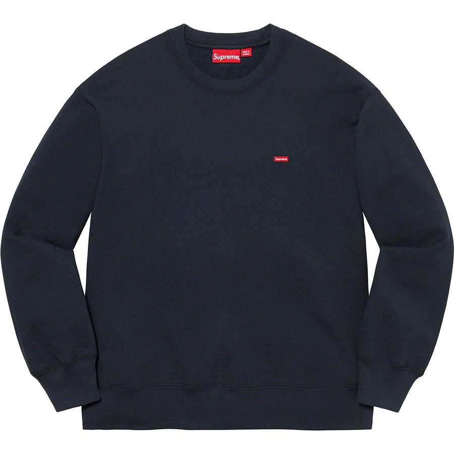 Details on Small Box Crewneck Navy from fall winter 2021 (Price is $138)