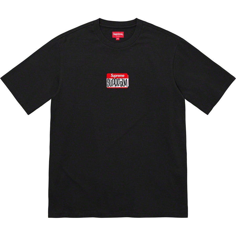 Details on Gonz Nametag S S Top Black from fall winter 2021 (Price is $68)