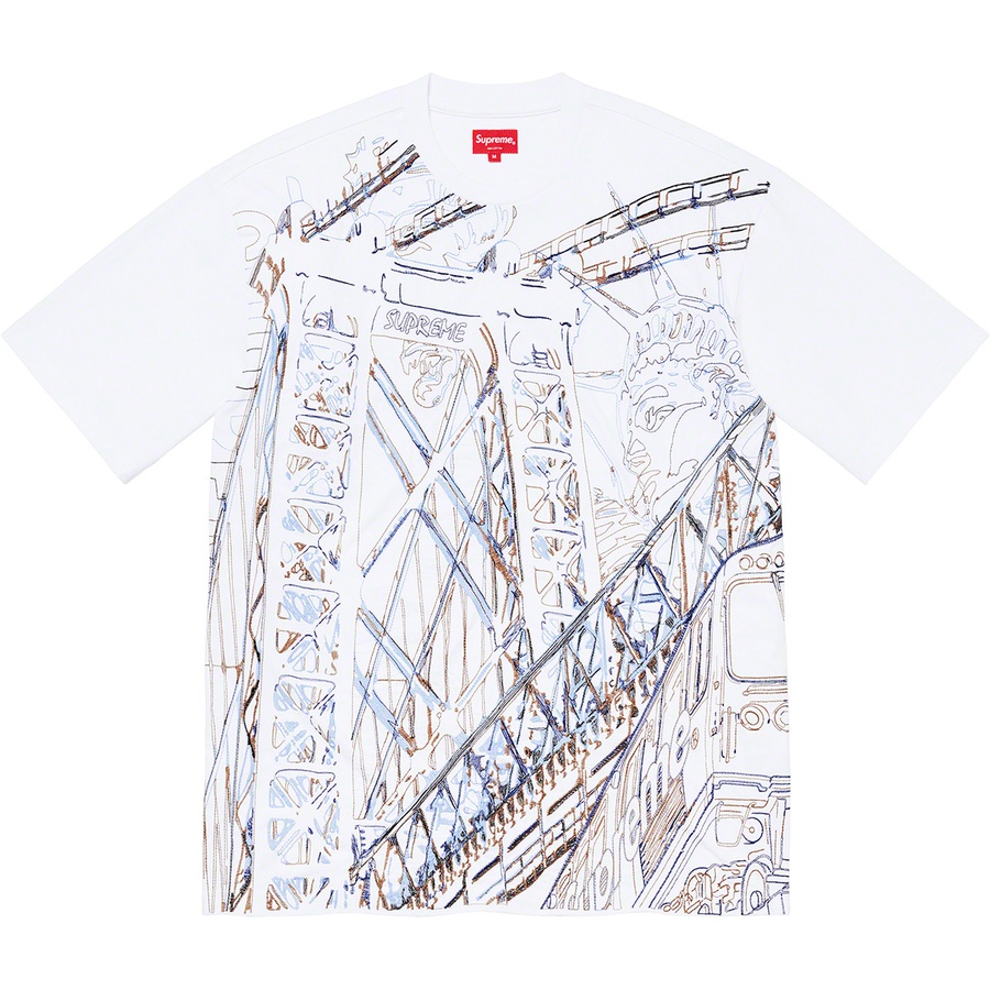Details on Bridge Embroidered S S Top White from fall winter 2021 (Price is $110)