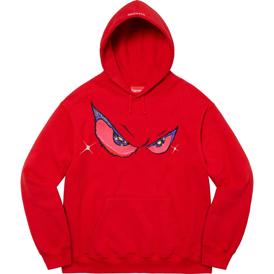 Details on Eyes Hooded Sweatshirt Red from fall winter
                                                    2021 (Price is $168)
