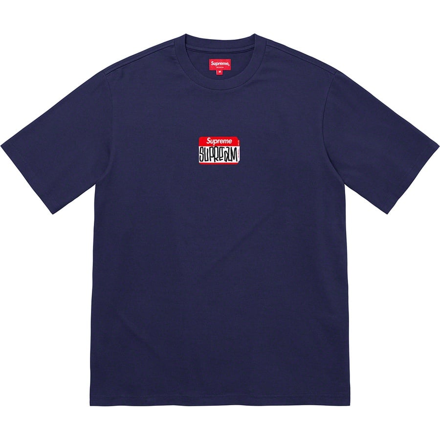 Details on Gonz Nametag S S Top Washed Navy from fall winter 2021 (Price is $68)