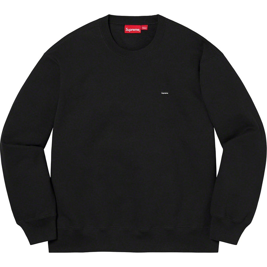 Details on Small Box Crewneck Black from fall winter
                                                    2021 (Price is $138)