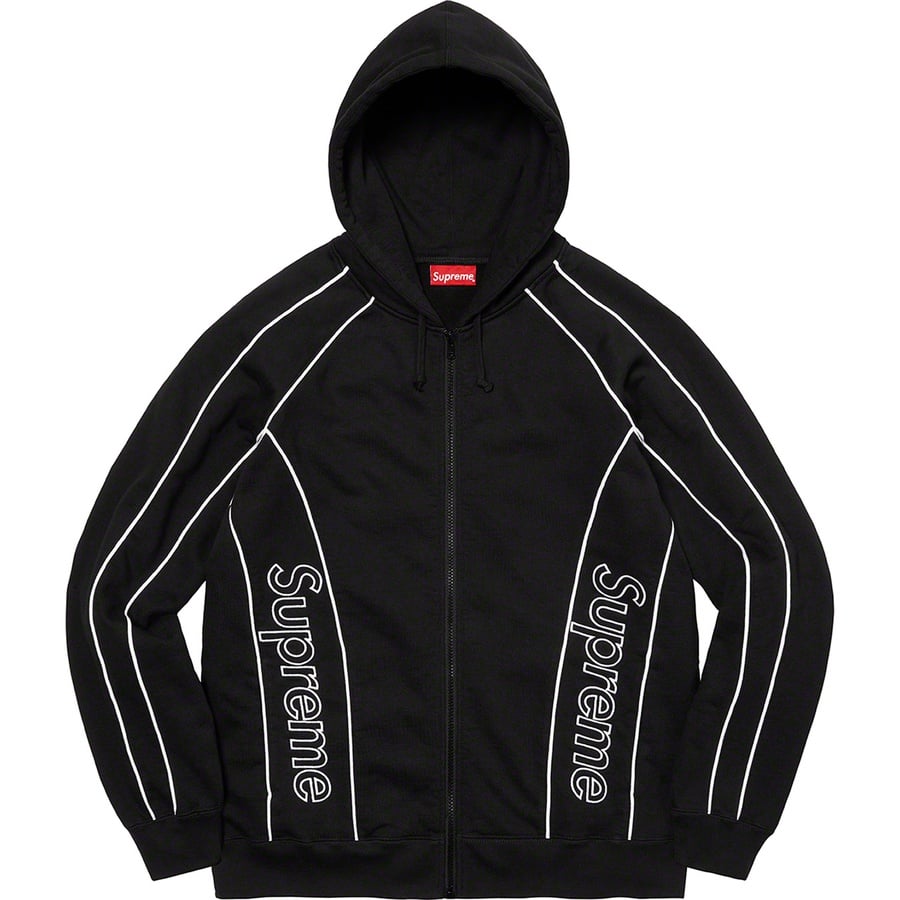 Details on Track Paneled Zip Up Hooded Sweatshirt Black from fall winter
                                                    2021 (Price is $168)