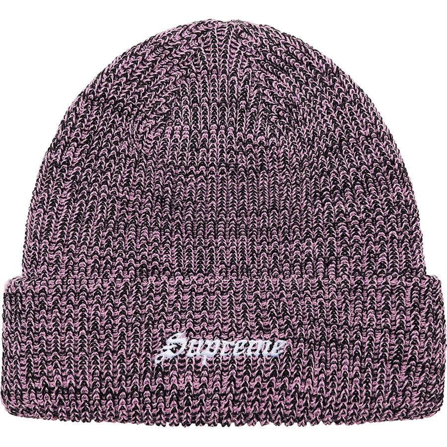 Details on Twisted Loose Gauge Beanie Pink from fall winter 2021 (Price is $38)