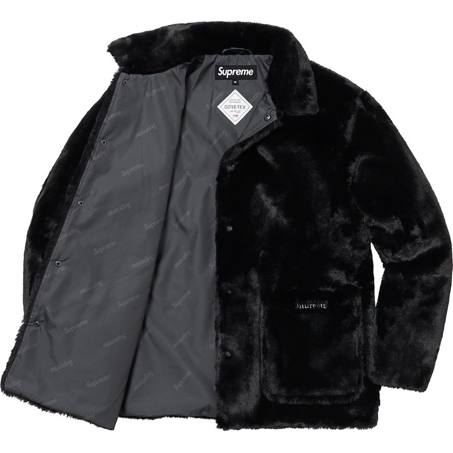 Details on 2-Tone Faux Fur Shop Coat Black from fall winter
                                                    2021 (Price is $388)