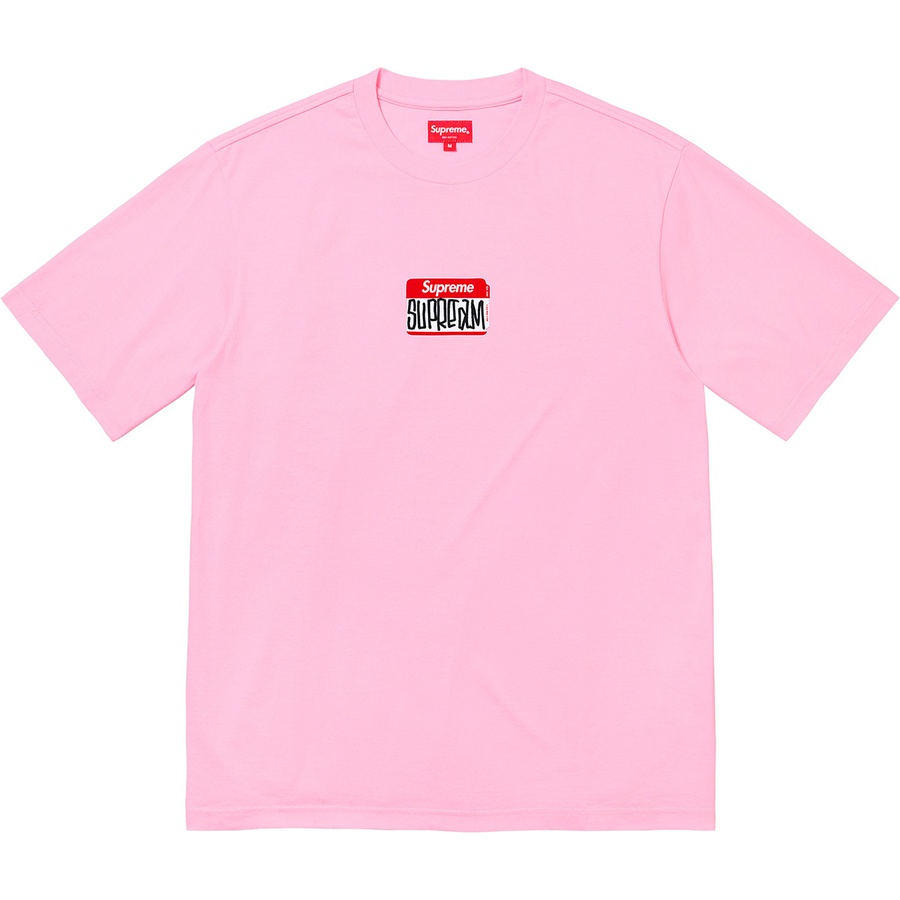Details on Gonz Nametag S S Top Pink from fall winter 2021 (Price is $68)