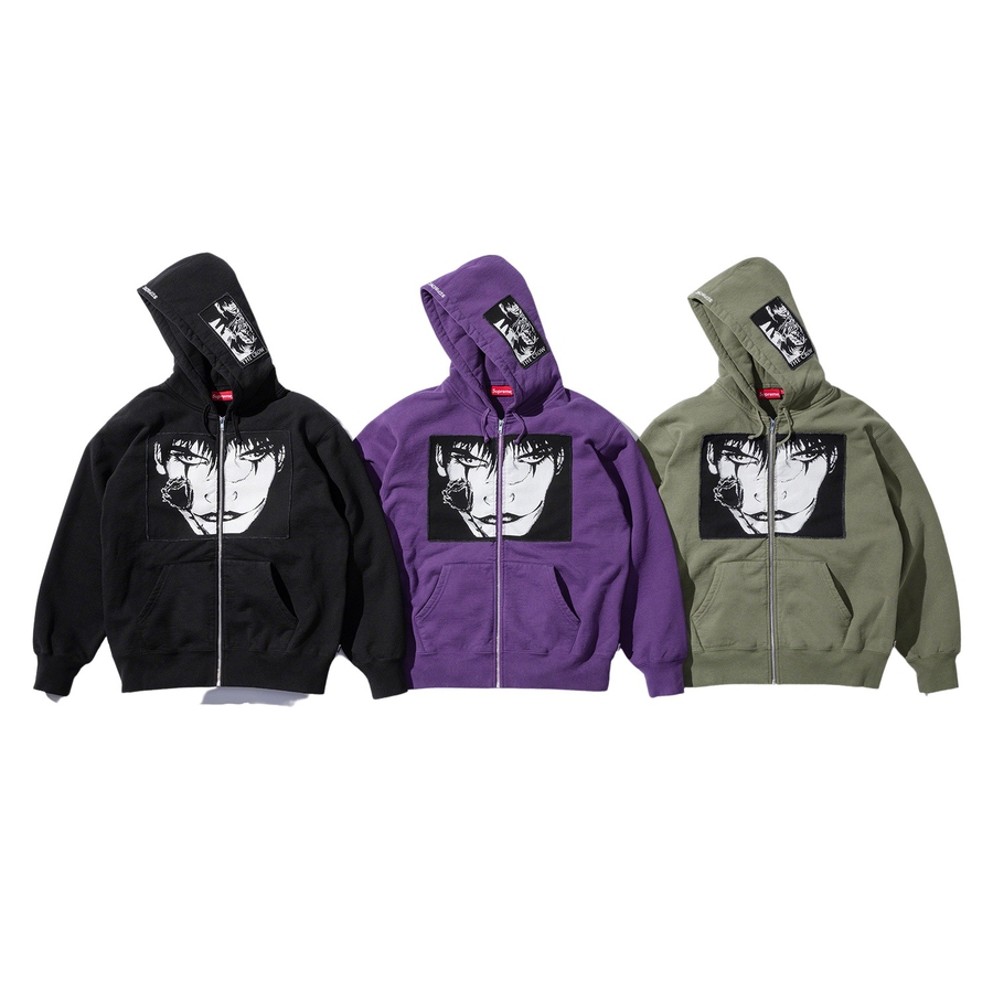 Details on Supreme The Crow Zip Up Hooded Sweatshirt from fall winter
                                            2021 (Price is $178)