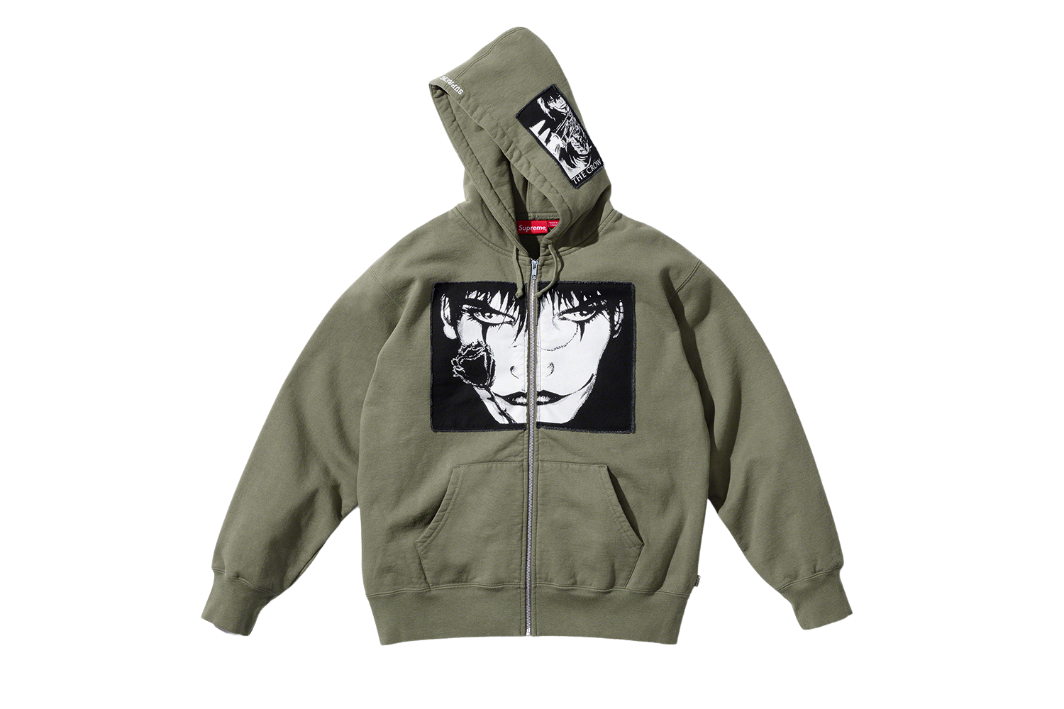 Supreme The Crow ZipUp Hooded Sweatshirt-