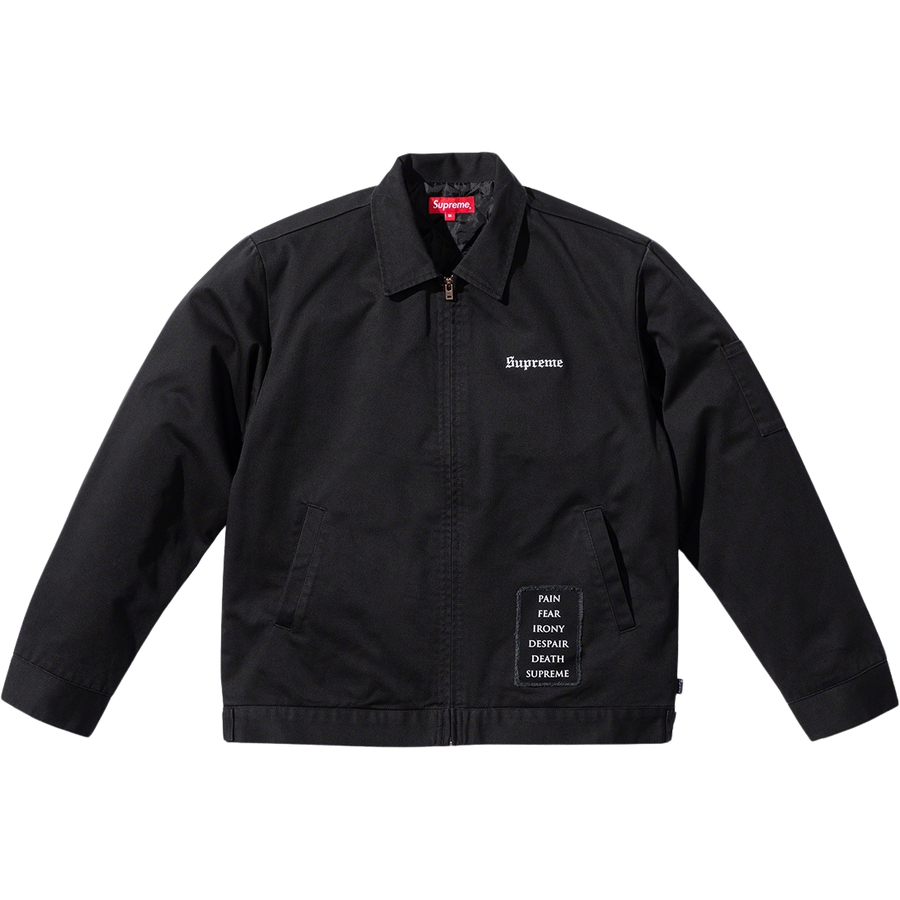 Details on Supreme The Crow Work Jacket  from fall winter
                                                    2021 (Price is $238)