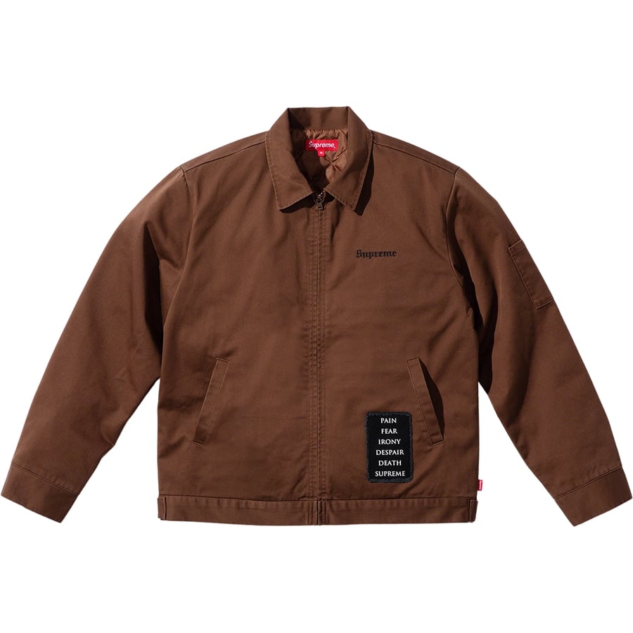 Details on Supreme The Crow Work Jacket  from fall winter
                                                    2021 (Price is $238)
