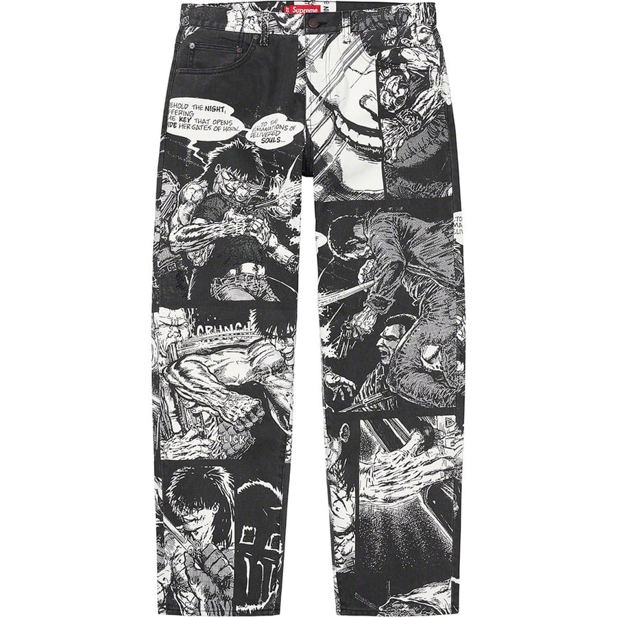 Details on Supreme The Crow Regular Jean White from fall winter
                                                    2021 (Price is $168)