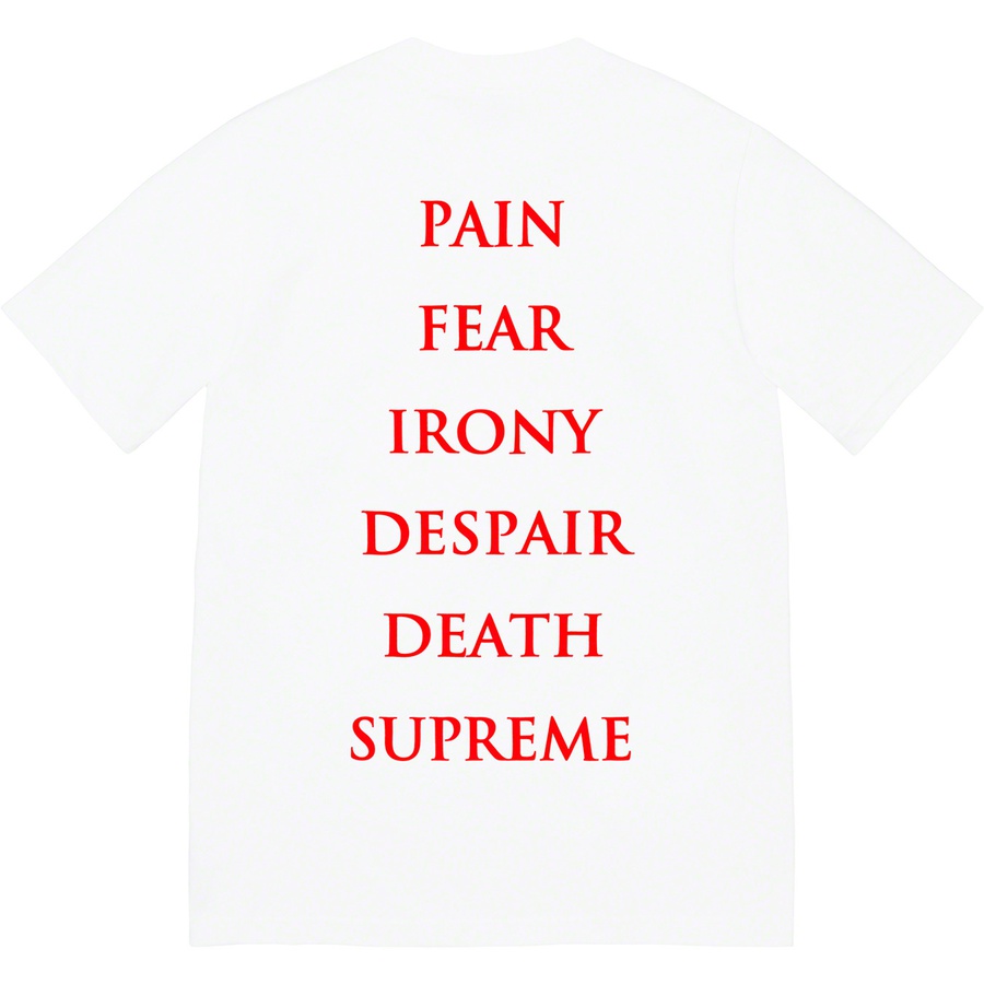 Details on Supreme The Crow Tee White from fall winter 2021 (Price is $44)