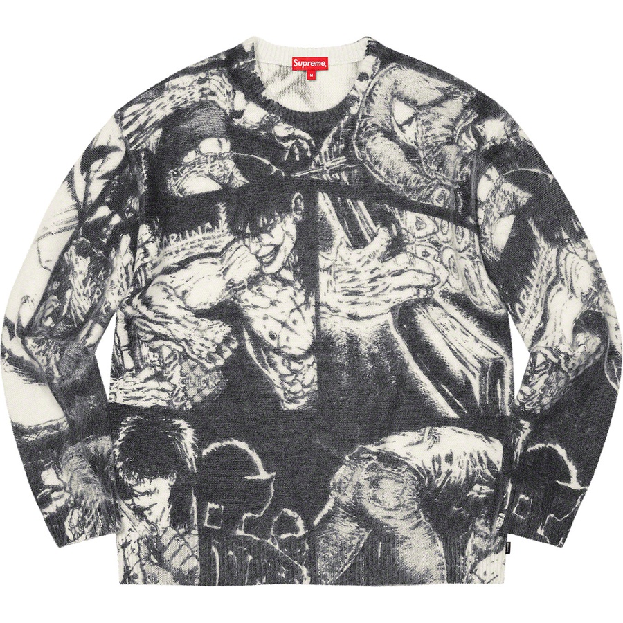 Details on Supreme The Crow Sweater White from fall winter
                                                    2021 (Price is $178)