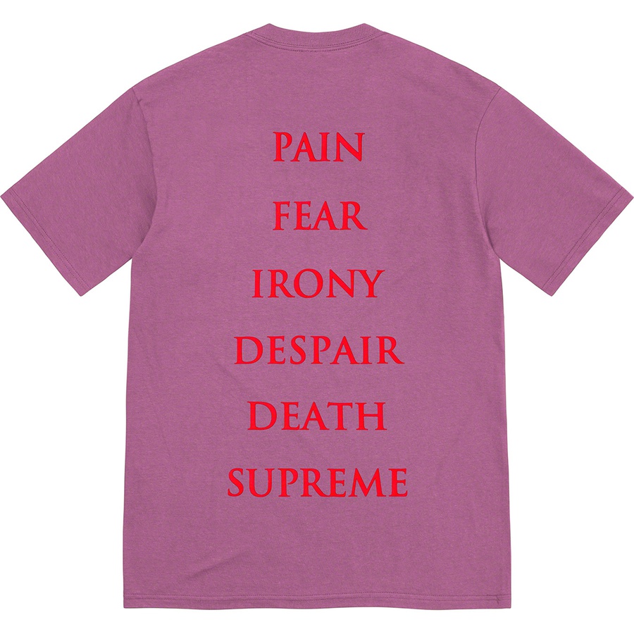 Details on Supreme The Crow Tee Plum from fall winter
                                                    2021 (Price is $44)