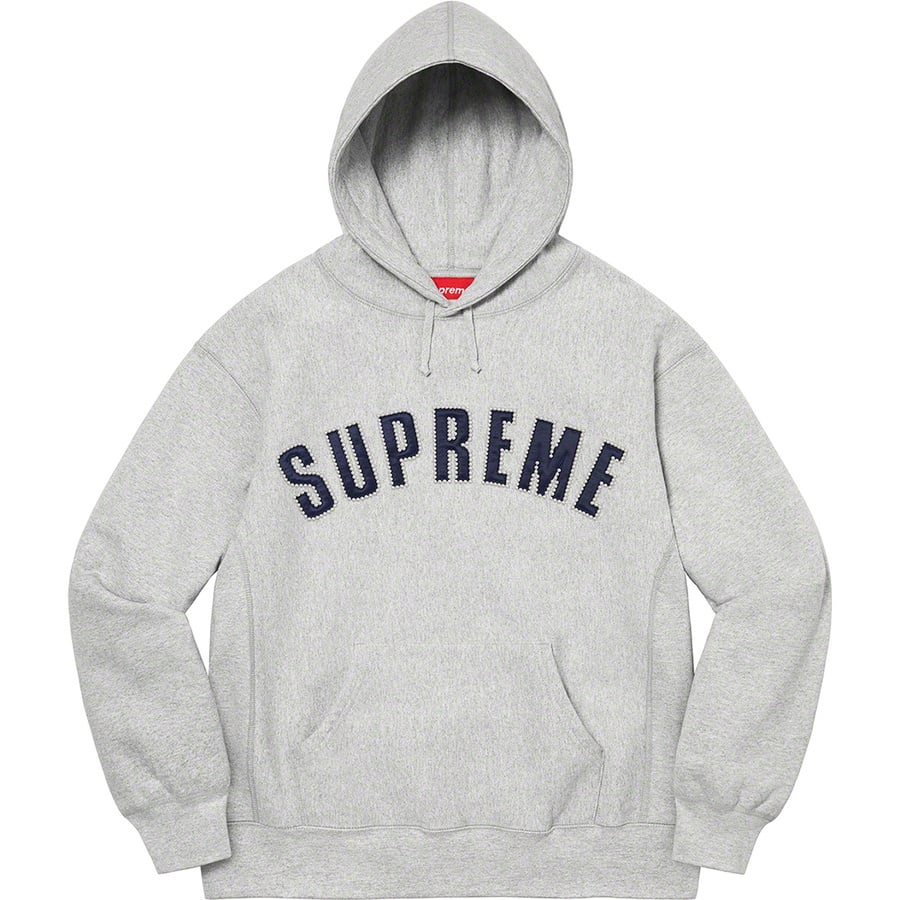 Details on Pearl Logo Hooded Sweatshirt Heather Grey from fall winter
                                                    2021 (Price is $168)