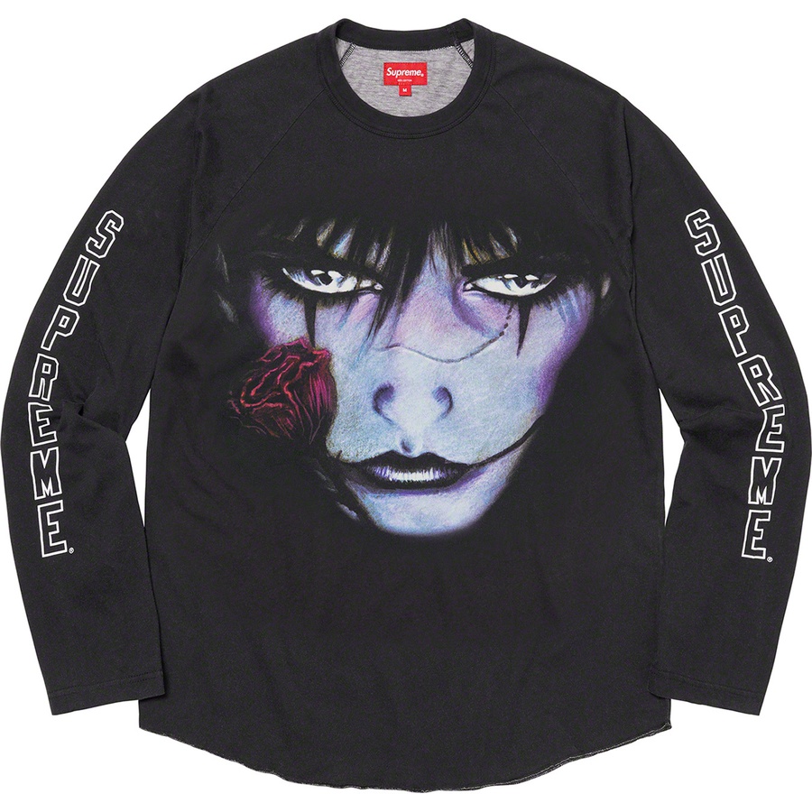 Details on Supreme The Crow Raglan L S Top Black Eyes from fall winter
                                                    2021 (Price is $110)