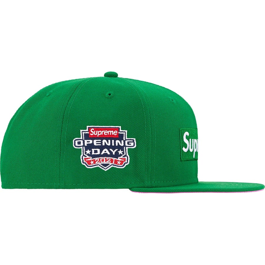 Details on No Comp Box Logo New Era Green from fall winter
                                                    2021 (Price is $48)