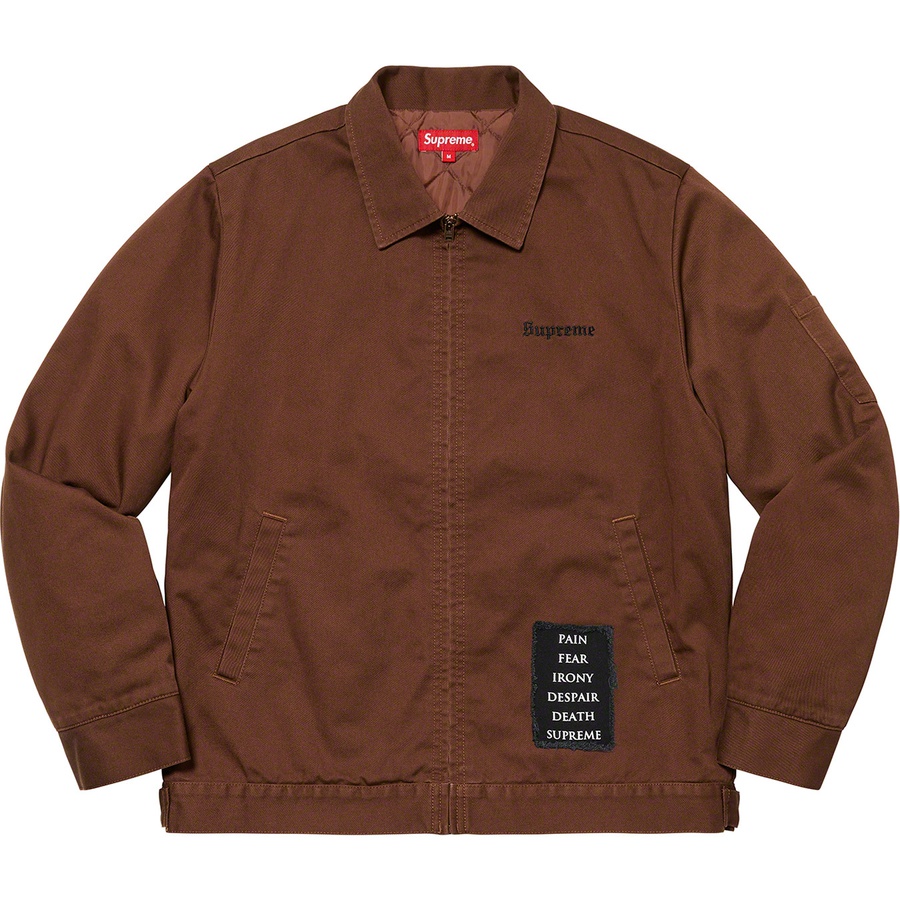 Details on Supreme The Crow Work Jacket Brown from fall winter
                                                    2021 (Price is $238)