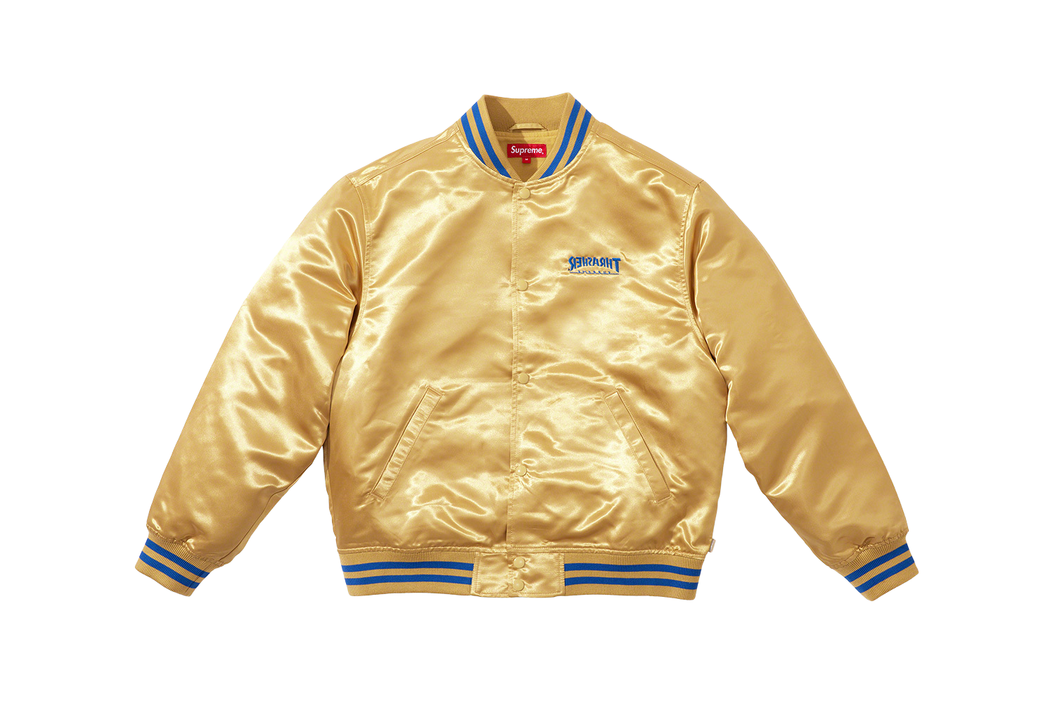 Thrasher Satin Varsity Jacket - fall winter 2021 - Supreme