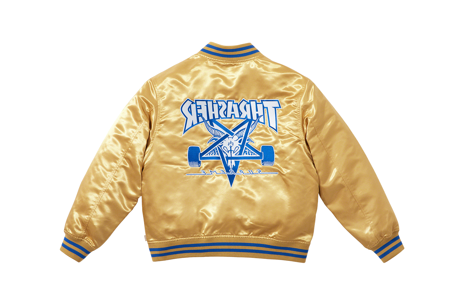 Thrasher Satin Varsity Jacket - fall winter 2021 - Supreme