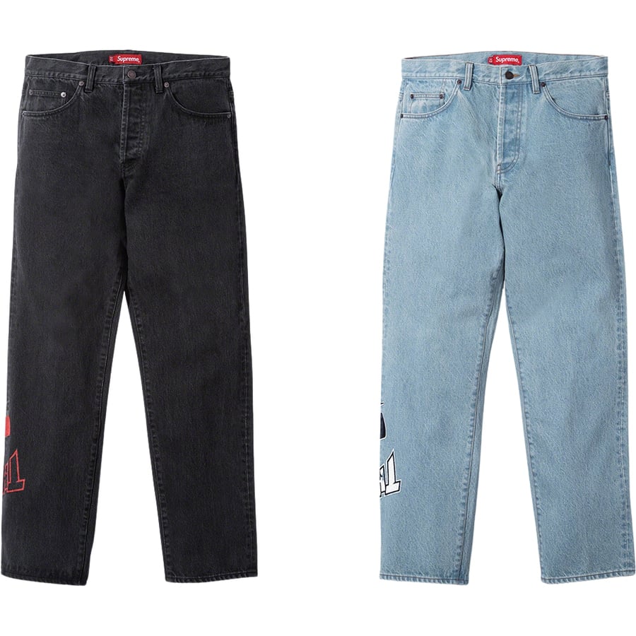 Details on Supreme Thrasher Regular Jean  from fall winter 2021 (Price is $168)