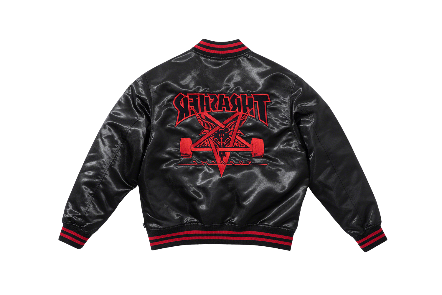 Thrasher Satin Varsity Jacket - fall winter 2021 - Supreme