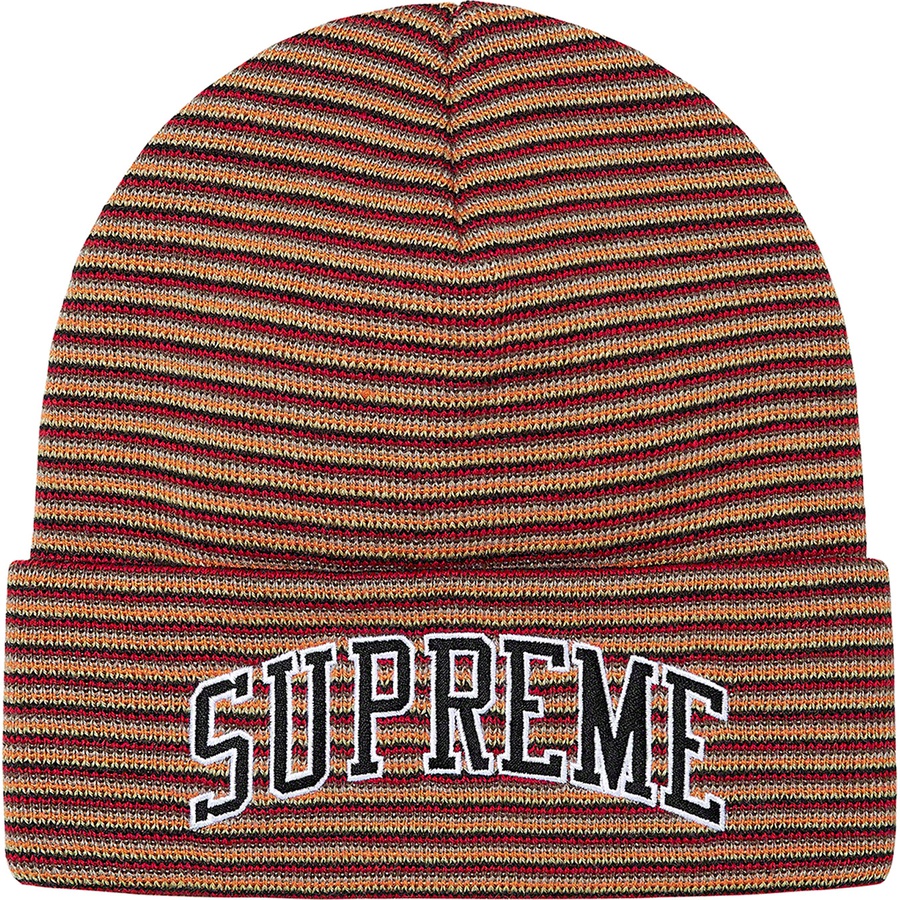 Details on Rainbow Stripe Beanie Orange from fall winter
                                                    2021 (Price is $38)