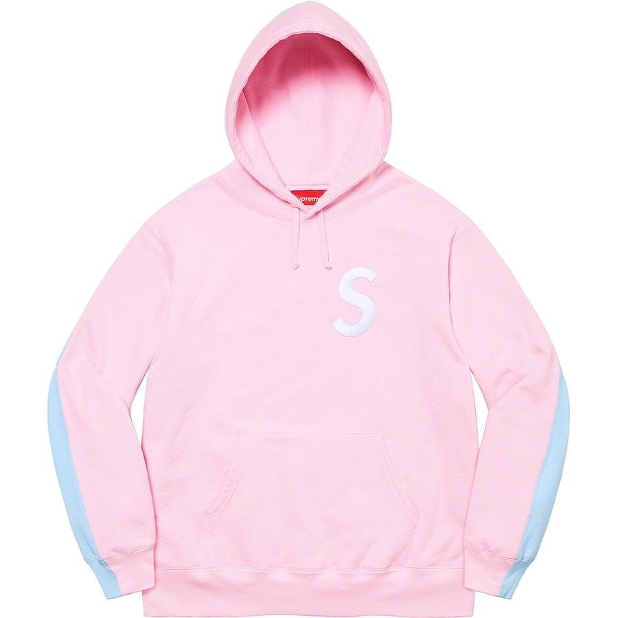 Details on S Logo Split Hooded Sweatshirt Light Pink from fall winter
                                                    2021 (Price is $168)