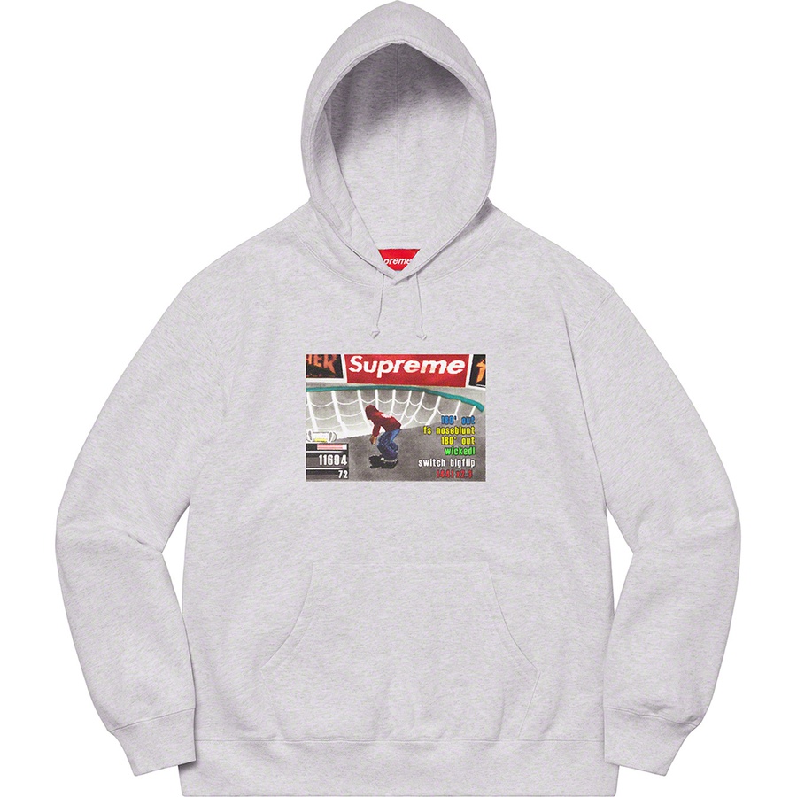 Details on Supreme Thrasher Hooded Sweatshirt Ash Grey from fall winter
                                                    2021 (Price is $168)