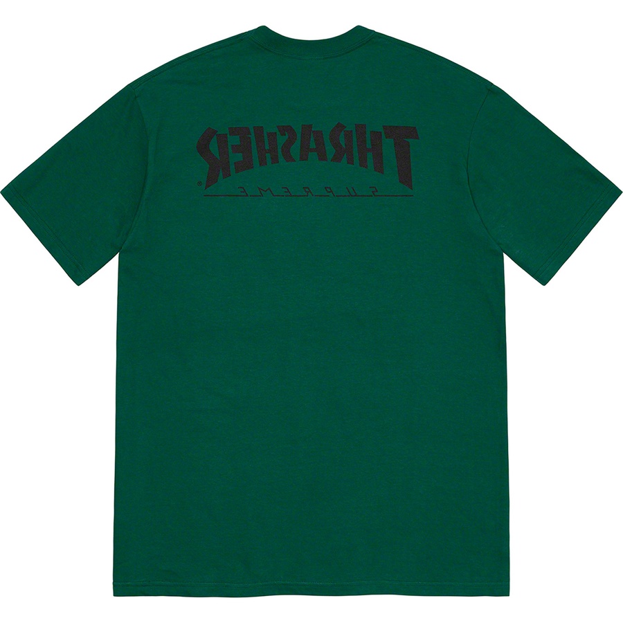 Details on Supreme Thrasher Game Tee Dark Green from fall winter 2021 (Price is $44)