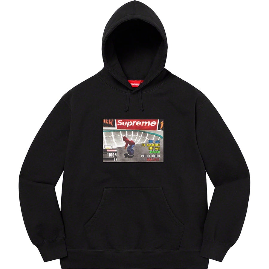 Details on Supreme Thrasher Hooded Sweatshirt Black from fall winter
                                                    2021 (Price is $168)