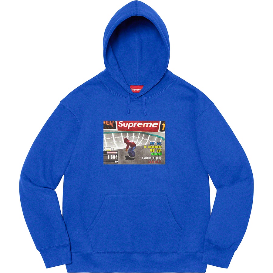 Details on Supreme Thrasher Hooded Sweatshirt Royal from fall winter 2021 (Price is $168)