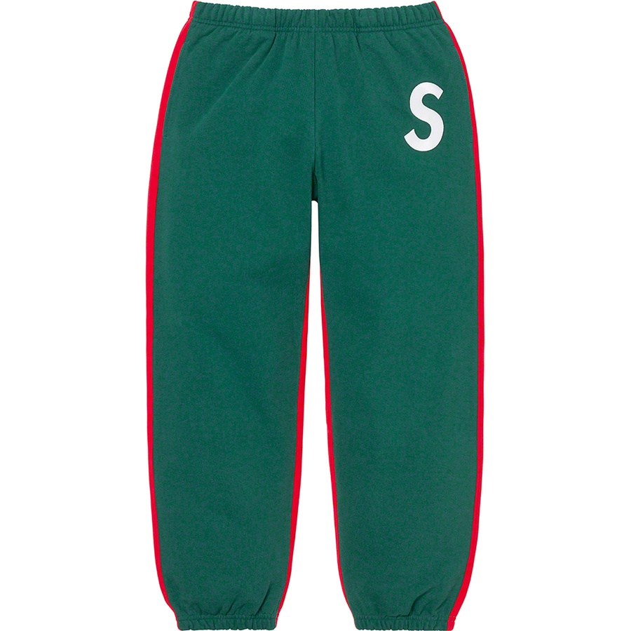 Details on S Logo Split Sweatpant Dark Green from fall winter
                                                    2021 (Price is $158)