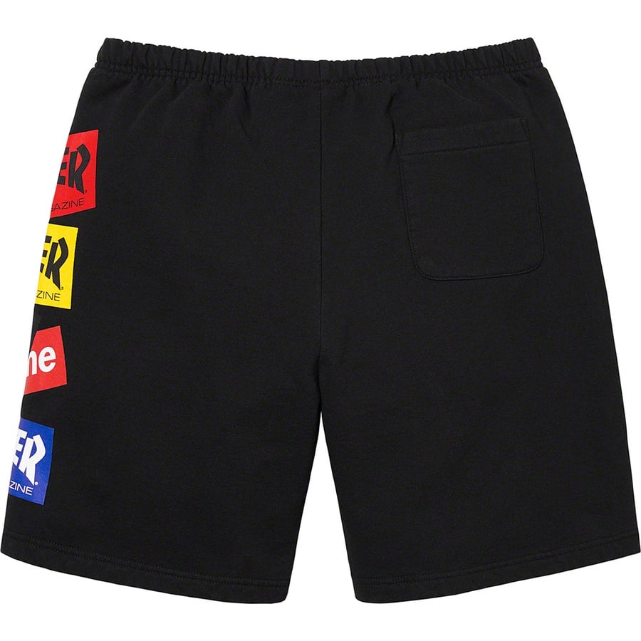 Details on Supreme Thrasher Multi Logo Sweatshort Black from fall winter
                                                    2021 (Price is $118)